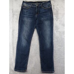 Judy Blue Slim Fit Jeans Women's 13/31 Dark Wash Distressed Stretch Denim